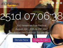 Tablet Screenshot of americanfolkfestival.com